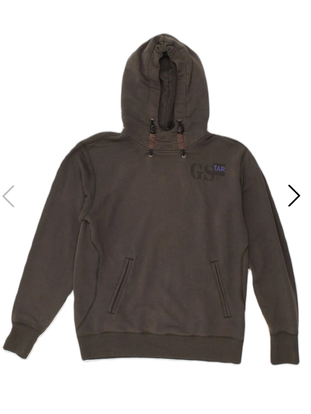 G-Star Brown Hooded Pullover Sweatshirt